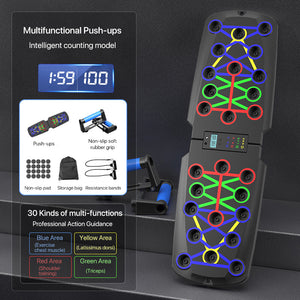 Smart digital push up board with multiple exercise modes